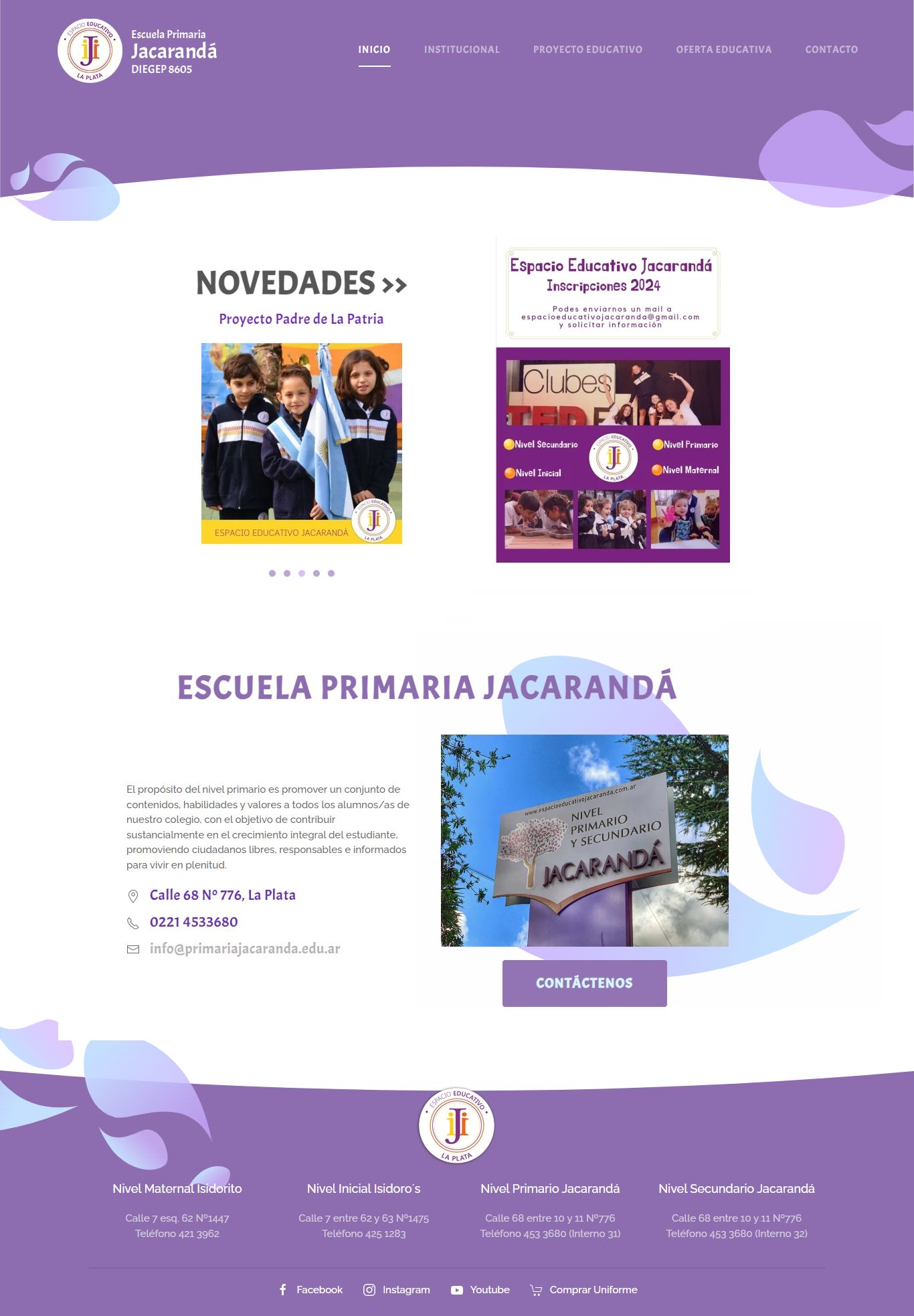 Diseño de sitio web Jacarandá
